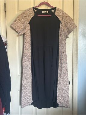 LOGO by Lori Goldstein Regular Dress with Schiffli Embroidery size large